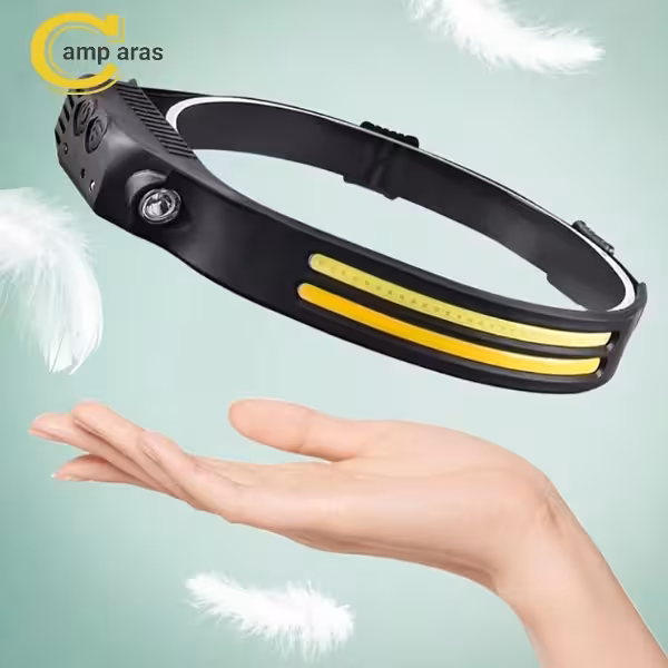 چراغ پیشانی ژله ای سنسوردار COB-XPE W689-2 - کمپ آراس