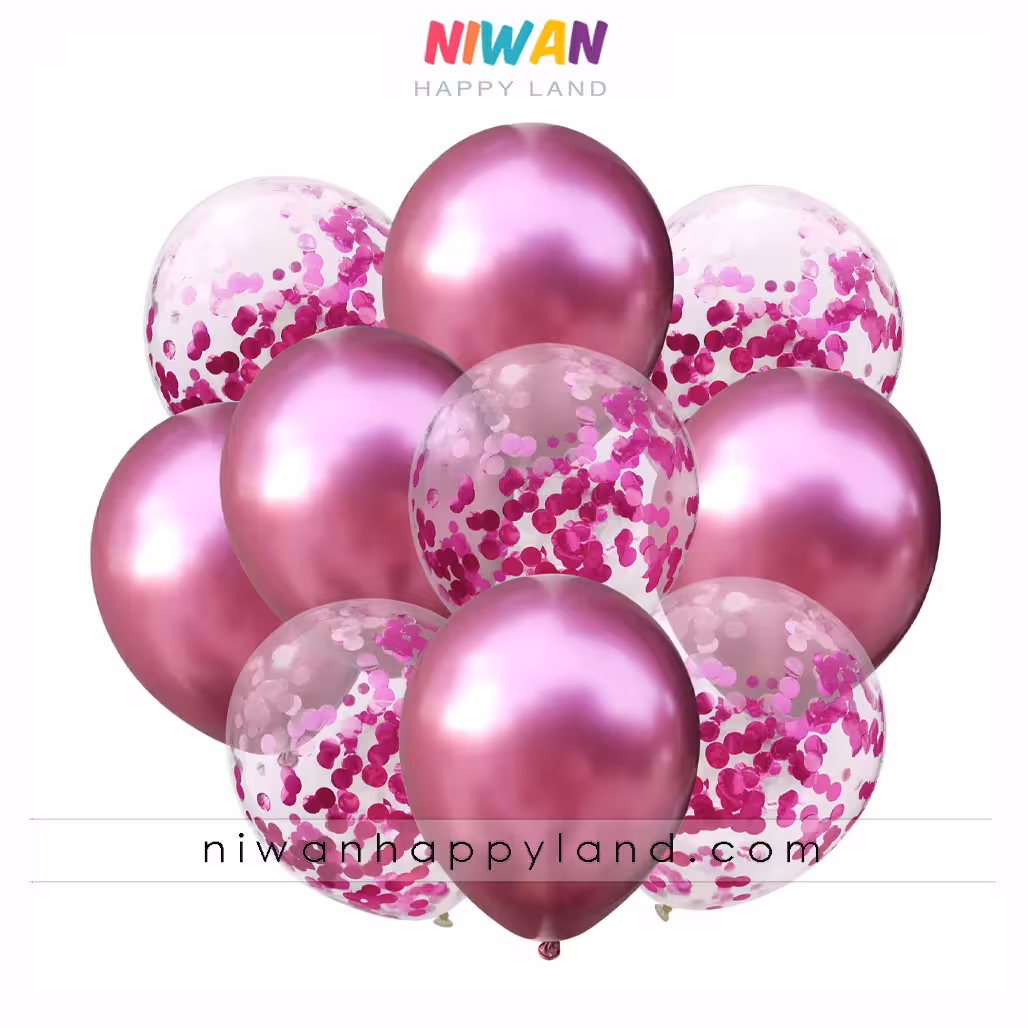 پک بادکنک صورتی 10عددی