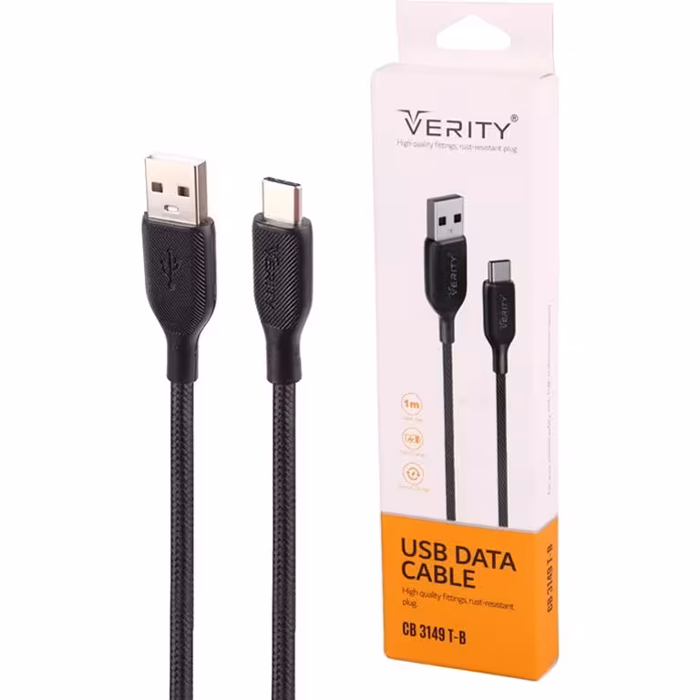 کابل تبدیل USB به Type-C وریتی مدل CB 3148T طول 1 متر
