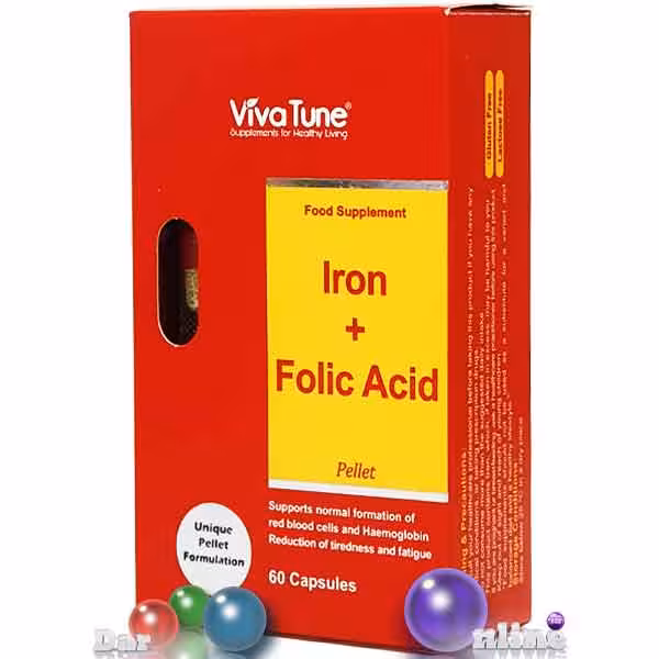 ایرون   فولیک اسید ویوا تیون پلت60عددی