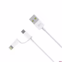 کابل تبدیل دو کاره USB به microUSB و Lightning زد ام آی مدل AL801