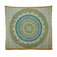 بکدراپ تپستری هندی طرح ماندالا (روتختی دو نفره) کد 149