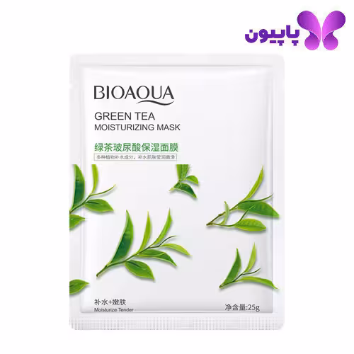 ماسک ورقه ای آبرسان چای سبز بیوآکوا