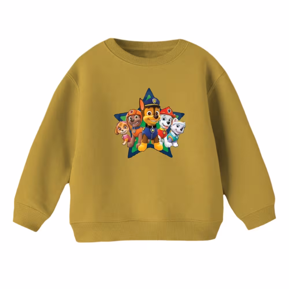 سویشرت بچگانه مدل سگ نگهبان کد 12 رنگ نسکافه ای