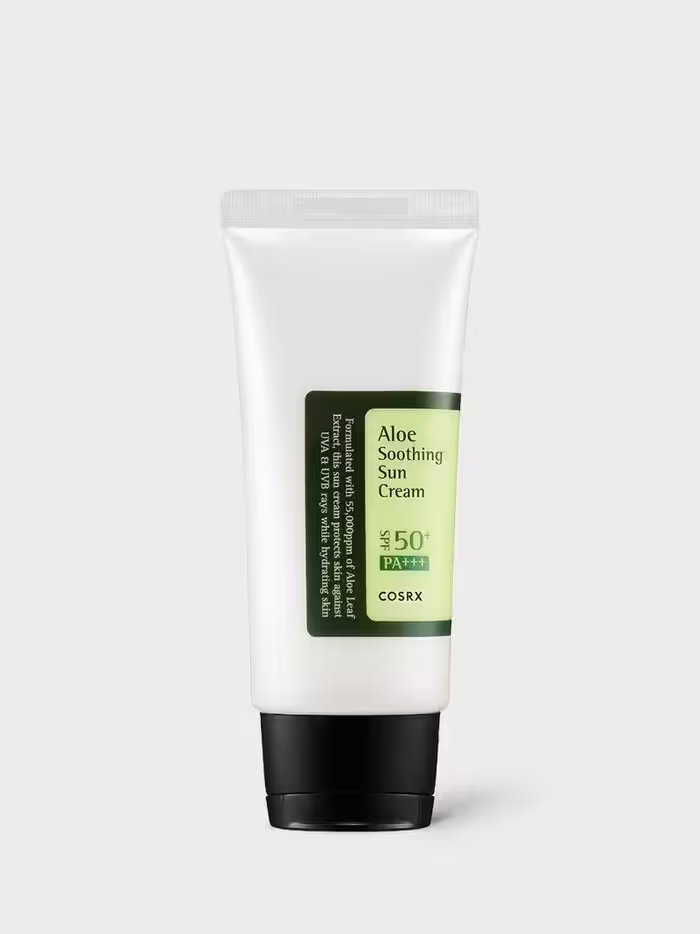کرم ضدآفتاب آبرسان و تسکین دهنده آلوئه ورا spf 50 حجم 50 میل
