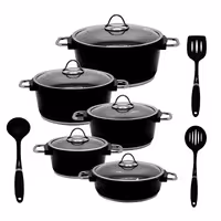 سرویس قابلمه یونیک مونیخ مشکی 13 پارچه UN-7634