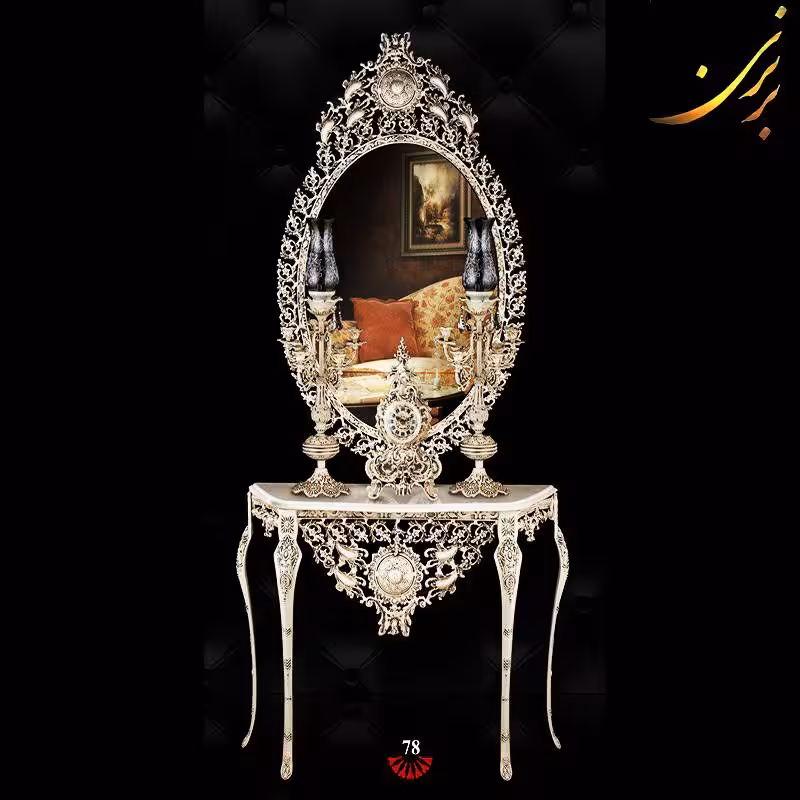 آینه و شمعدان آلومینیومی کد (78)