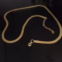 زنجیر پوست ماری 4میل طلایی استیل 