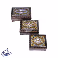 جعبه سری بغل کاس خاتم طرح تذهیب