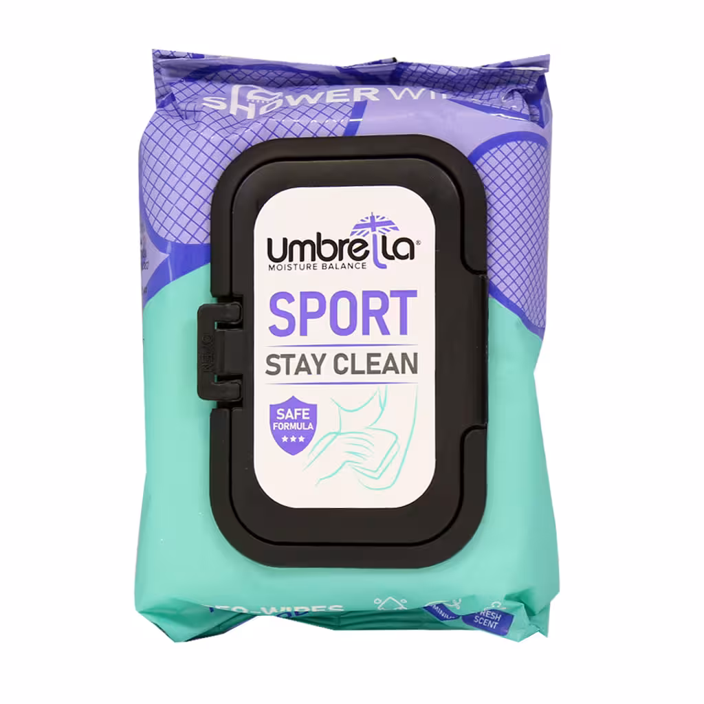 دستمال مرطوب خوشبو کننده بدن آمبرلا مدل اسپورت