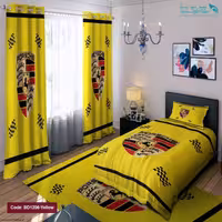 روتختی طرح لوگوی پورشه زرد یکنفره کد BD1206
