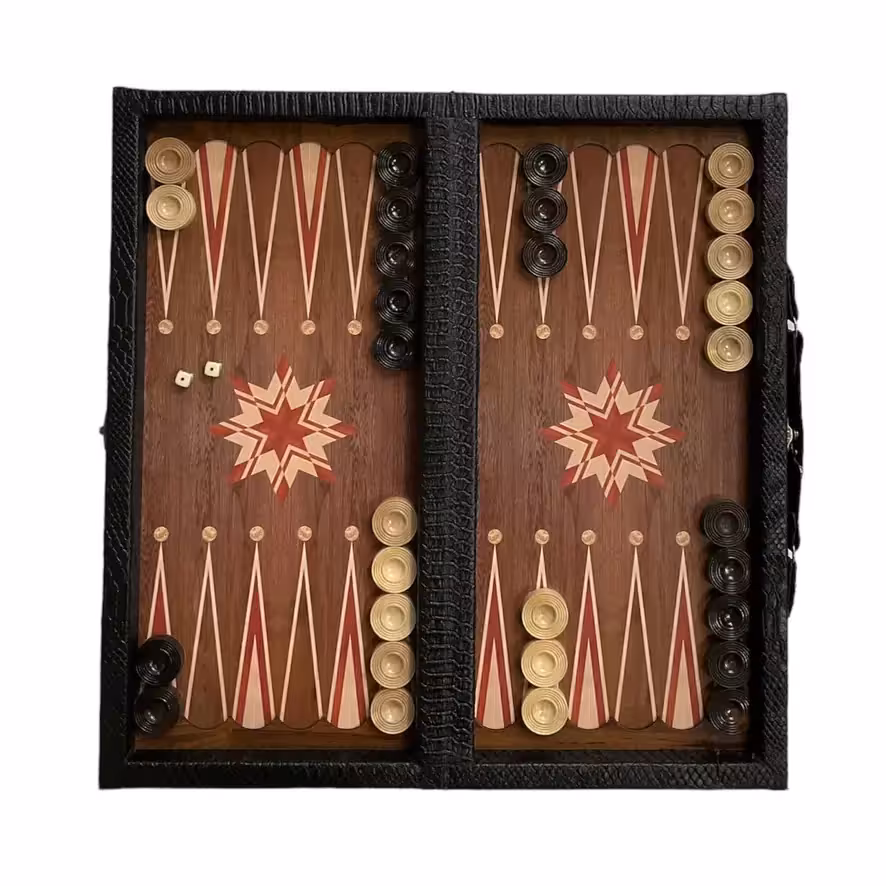 تخته نرد چاپی طرح هیما چرمی کد T140