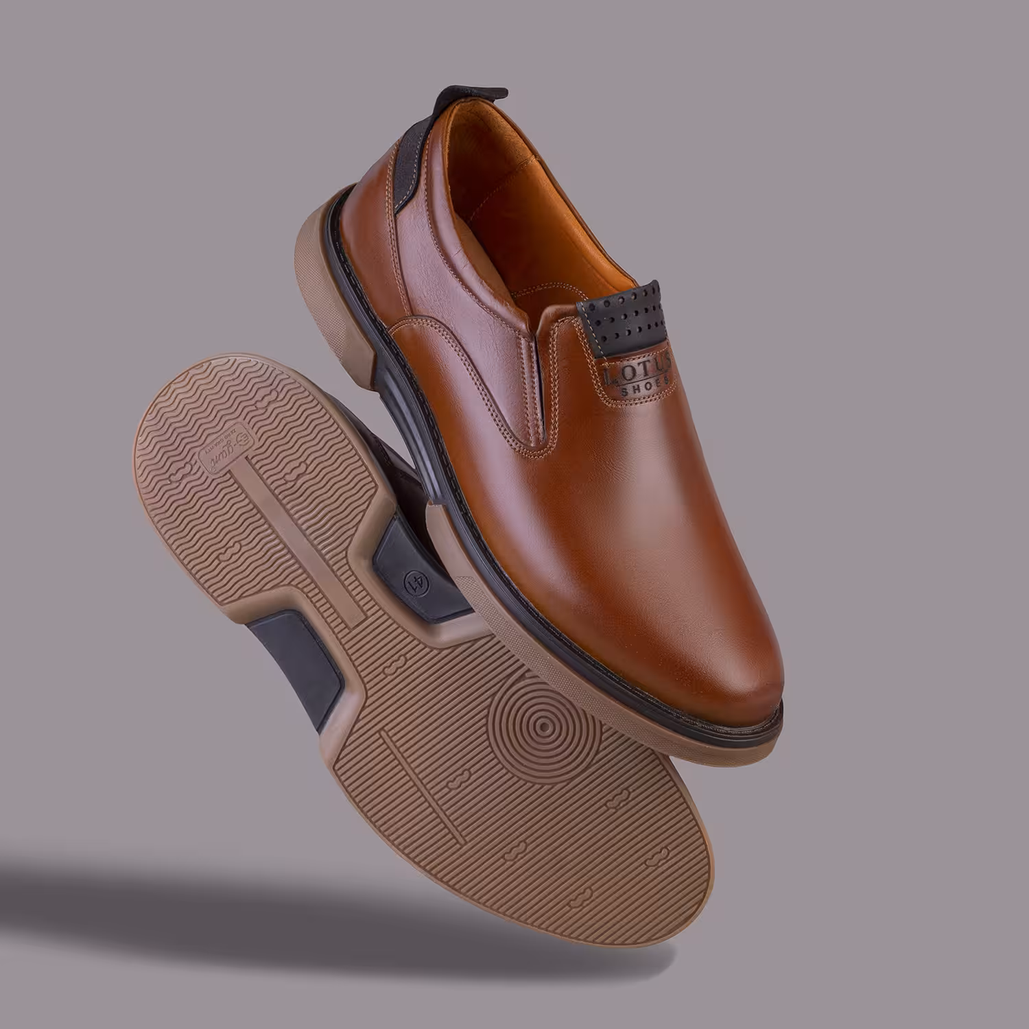 کفش چرم مردانه اسپرت کد SP134TN رنگ عسلی