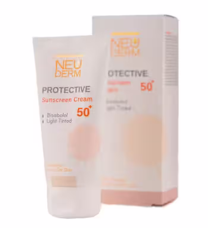 کرم ضد آفتاب رنگی(بژ روشن) نئودرم مدل Protective با SPF50 مناسب پوست نرمال و خشک حجم 50 میلی لیتر