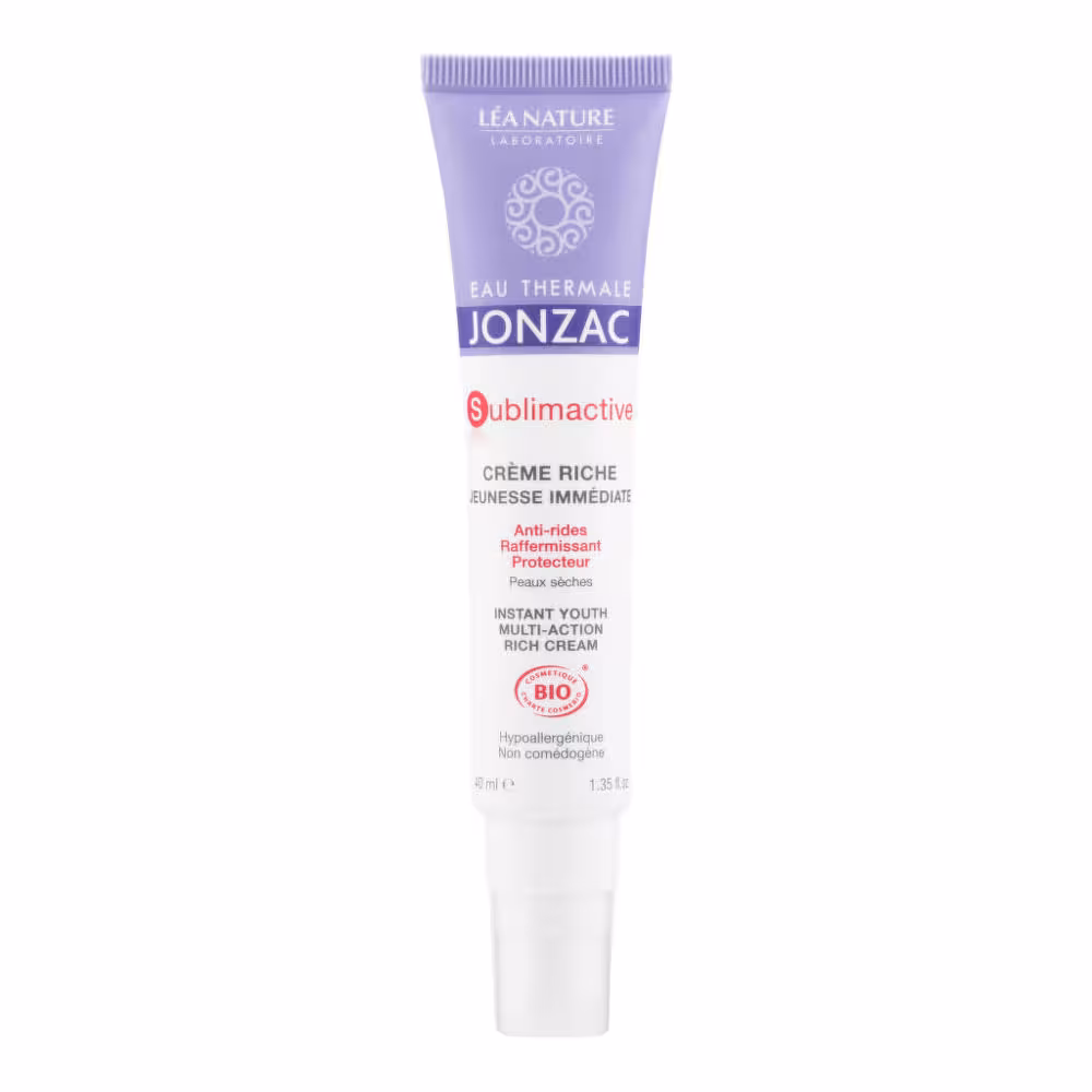کرم جوانساز فوری ژونزک Jonzac مدل Sublimactive مناسب پوست خشک حجم 40 میل