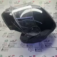 کلاه کاسکت ایمنی فک متحرک عینک دار برند رادین radin ایرانی ( مشکی براق )