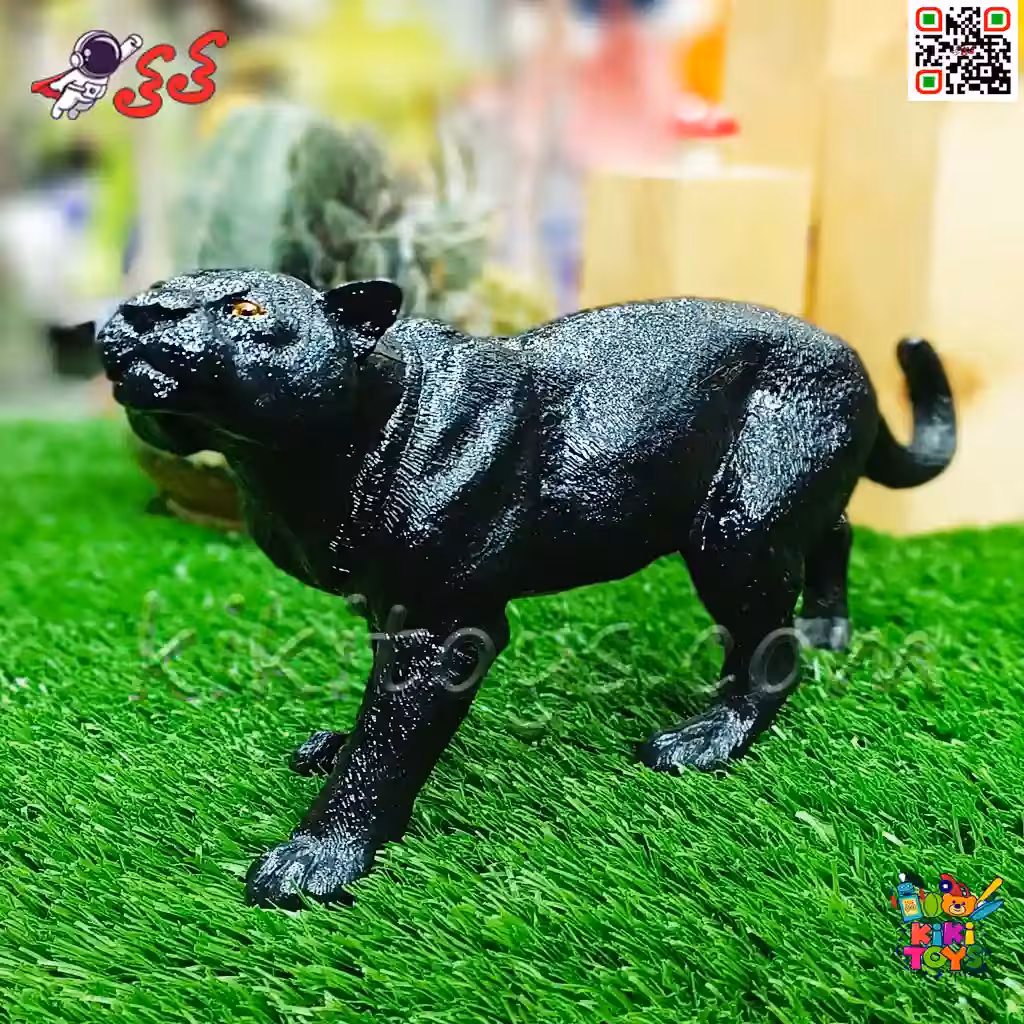 فیگور حیوانات ماکت پلنگ سیاه جگوار اسباب بازی Black panther figure 863