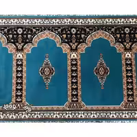 سجاده فرش نماز و مسجد 700 شانه طرح رضوان زمینه آبی جهان نما کاشان – کد 103