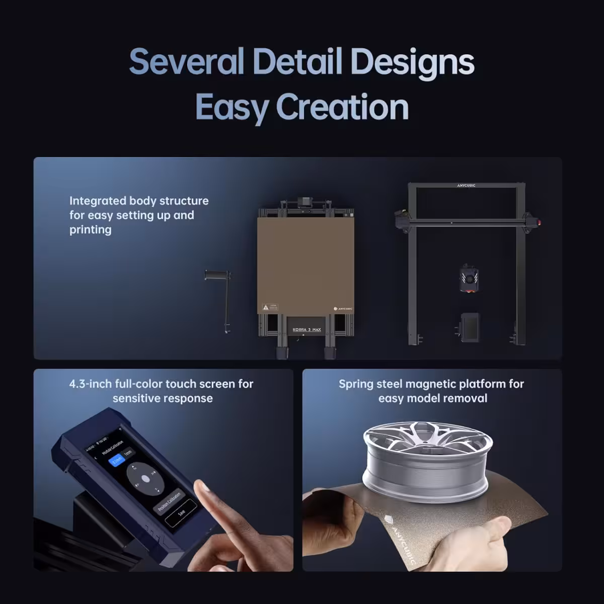 خرید و قیمت پرینتر سه بعدی انیکیوبیک مدل Kobra 2 Max برند Anycubic