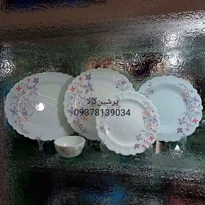 سرویس آرکوپال 25پارچه آیروپال طرح یگانه بنفش 6نفره