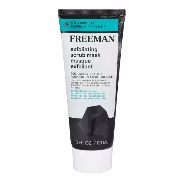 ماسک اسکراب صورت لایه بردار زغال و نارگیل فریمن مدل Exfoliating Charcoal & Coconut Facial Scrub Mask حجم 89 میل