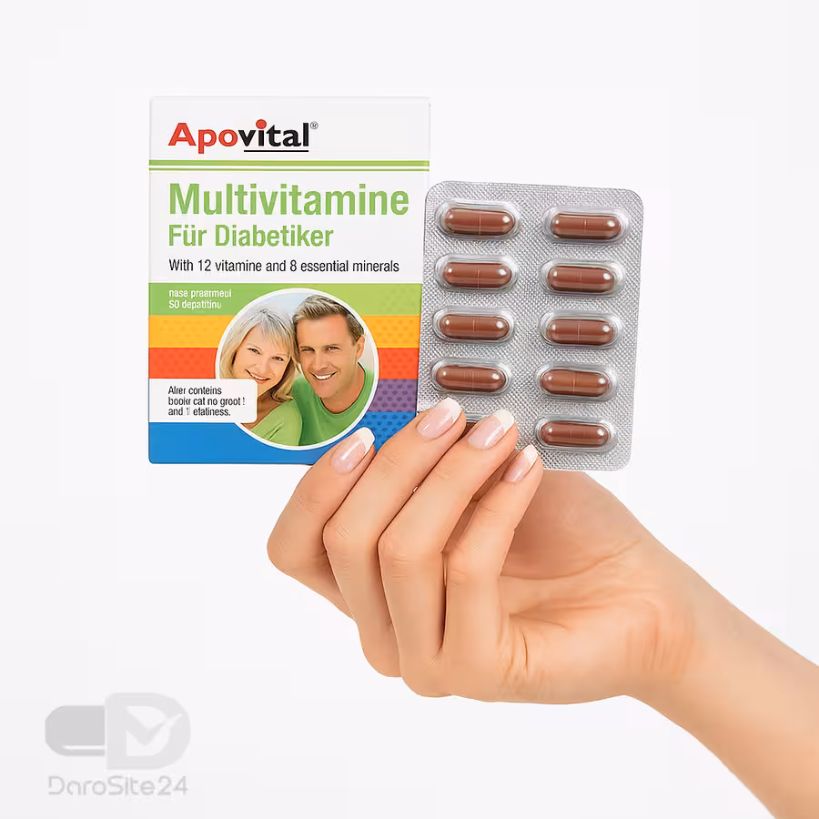 کپسول مولتی ویتامین افراد دیابتی آپوویتال 30 عدد