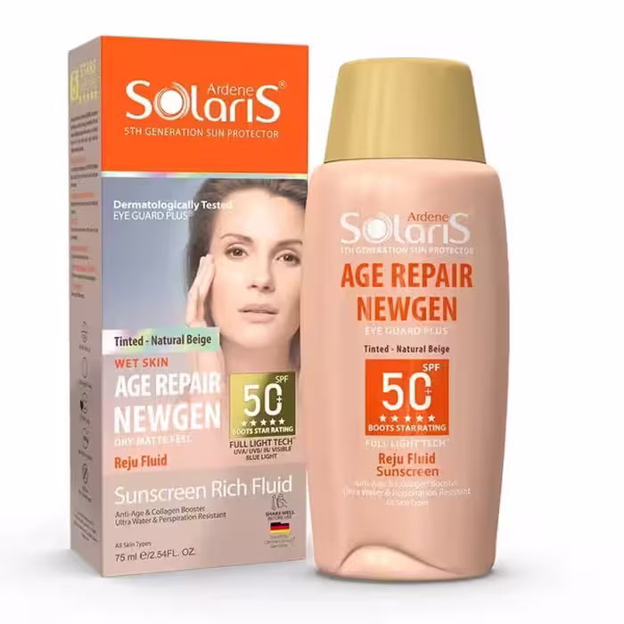 فلوئید ضدآفتاب و ضد چروک  50 SPF بژ طبیعی آردن سولاریس 75 میلی لیتر Ardene Solaris
