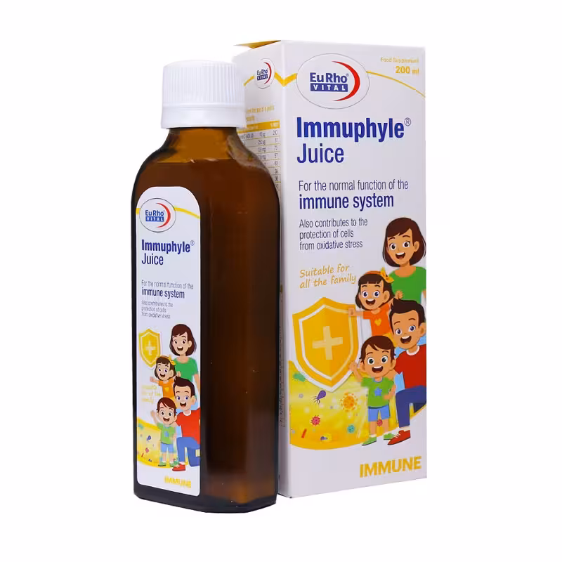 شربت ایموفیل جویس یوروویتال 200 میلی لیتر|Eurho Vital Immuphyle Juice Syrup