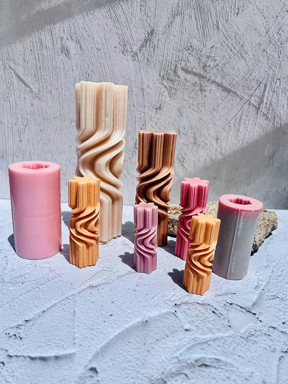 قالب سیلیکونی استوانه شیار پیچ