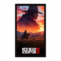 تابلو گیمینگ  35×65 طرح – Red Dead2