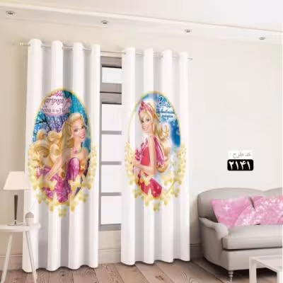 پرده تصویری طرح باربی های دوستداشتنی