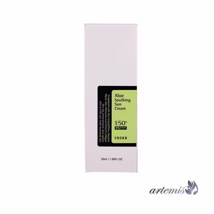 کرم ضد آفتاب SPF50 آلوئه ورا کوزارکس مدل Aloe Soothing حجم 50 میلی لیتر
