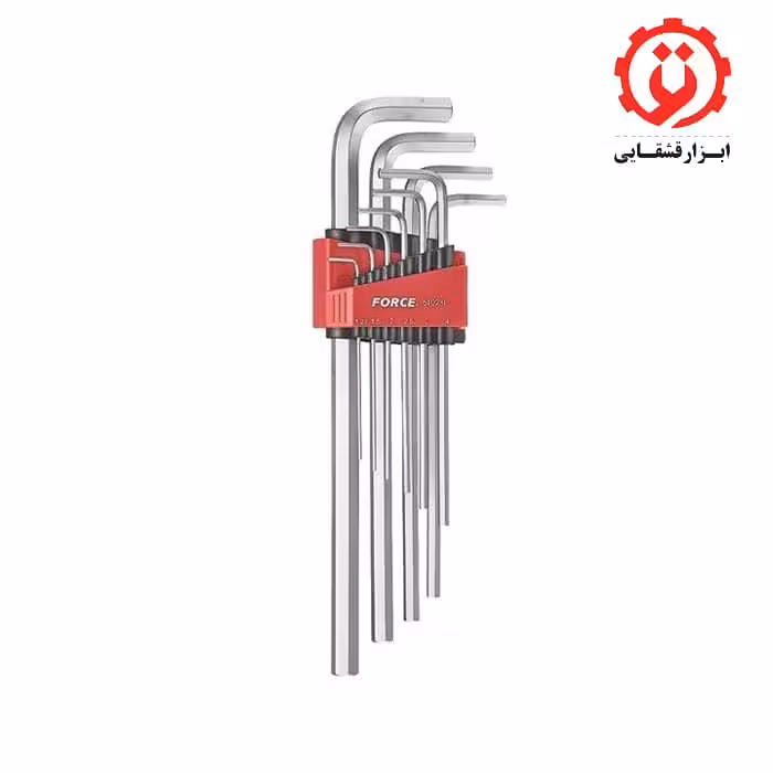 سری آچار آلن فوق بلند 10 عددی فورس مدل 5102XL