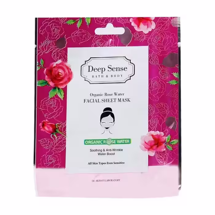 ماسک صورت نقابی گلاب مناسب انواع پوست به ویژه پوست حساس دیپ سنس 25 میلی‌لیتر Deep Sense