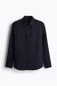 پیراهن بلوز دکمه دار مردانه مخلوط کتانی مناسب اورجینال H&M