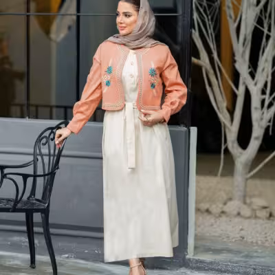 سارافون زنانه نخ پنبه مدل کت و سارافون هندی لینن