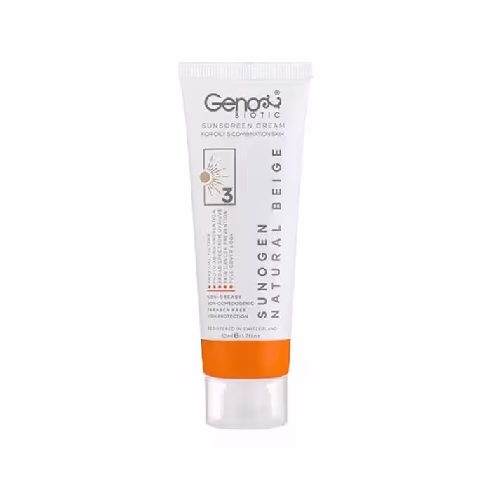 کرم ضد آفتاب مخصوص پوست چرب بژ طبیعی Geno Biotic