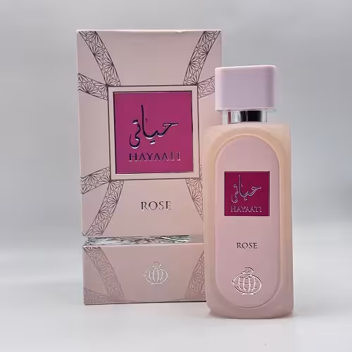 عطر ادکلن هاردباکس حیاتی رز (حیاتی صورتی) فرگرانس ورد | Hayaati Rose Fragrance World حجم 100 میل(شرکتی)