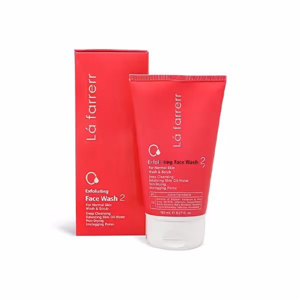 لافارر ژل شستشوی صورت 2 حاوی اسکراب مناسب پوست های معمولی 150 میلی لیتر - داروکاو