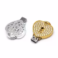 فلش مموری پرلیت یو اس بی طرح قفل قلبی کد w-49 ظرفیت 64 گیگابایت