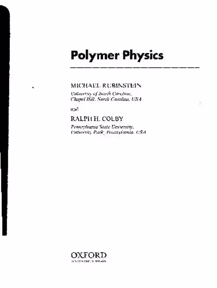خرید و دانلود نسخه کامل کتاب Polymer physics
