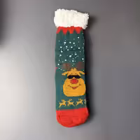 پاپوش ساقدار کف استپ دار طرح کریسمس