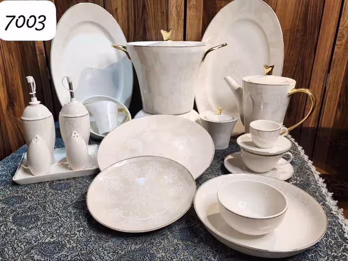 سرویس چینی بن چاینا استخوانی پردیس برند ایزابل 99 پارچه 12 نفره کد 7003