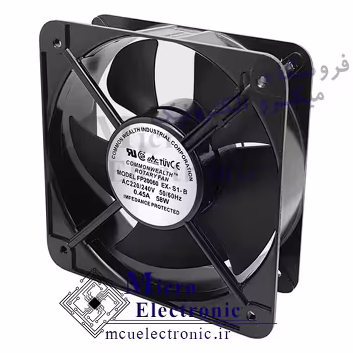 فن بلبرینگی 220v 20×20 قطر 6.8 20 در 20