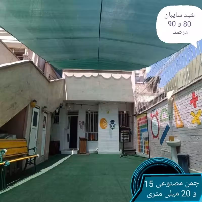 شید سایبان 80 درصد 4 در 5.5 دور دوزی شده همراه با حلقه نصب