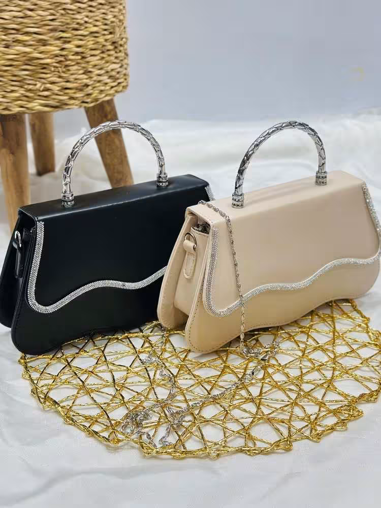 کیف لبه نگین موجی