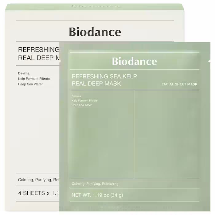 ماسک جلبک دریایی بایودنس | ضد جوش و کنترل چربی | مناسب پوست چرب و آکنه‌دار