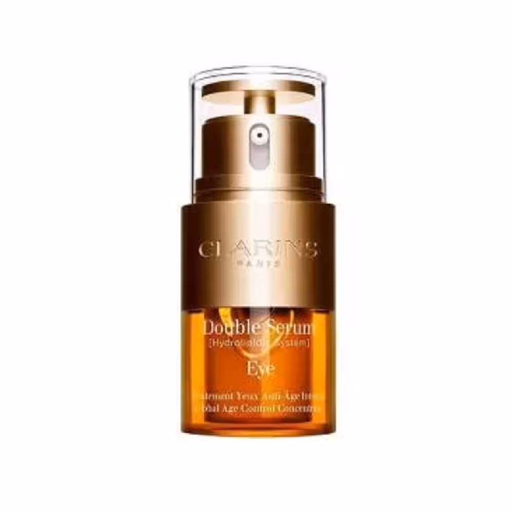 سرم ضد چروک دور چشم کلارنس مدل Double Serum حجم 20 میل لیتر