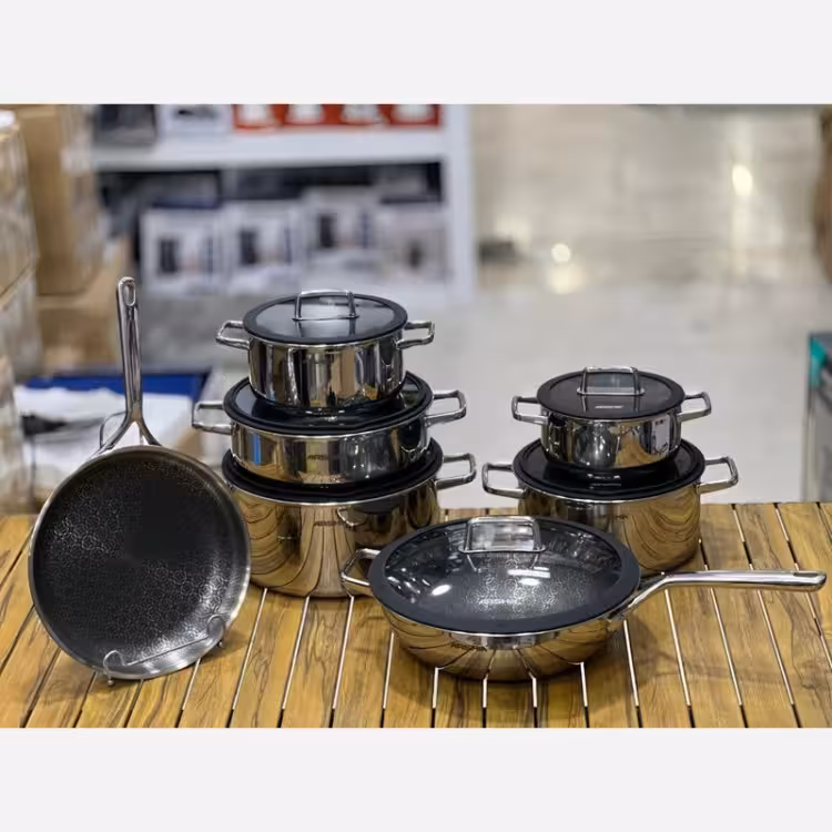 سرویس استیل قابلمه لیزری عرشیا مدلSS050-3343