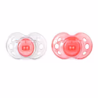 پستانک ارتودنسی 2 عددی 0 - 6  ماه صورتی tommee tippee